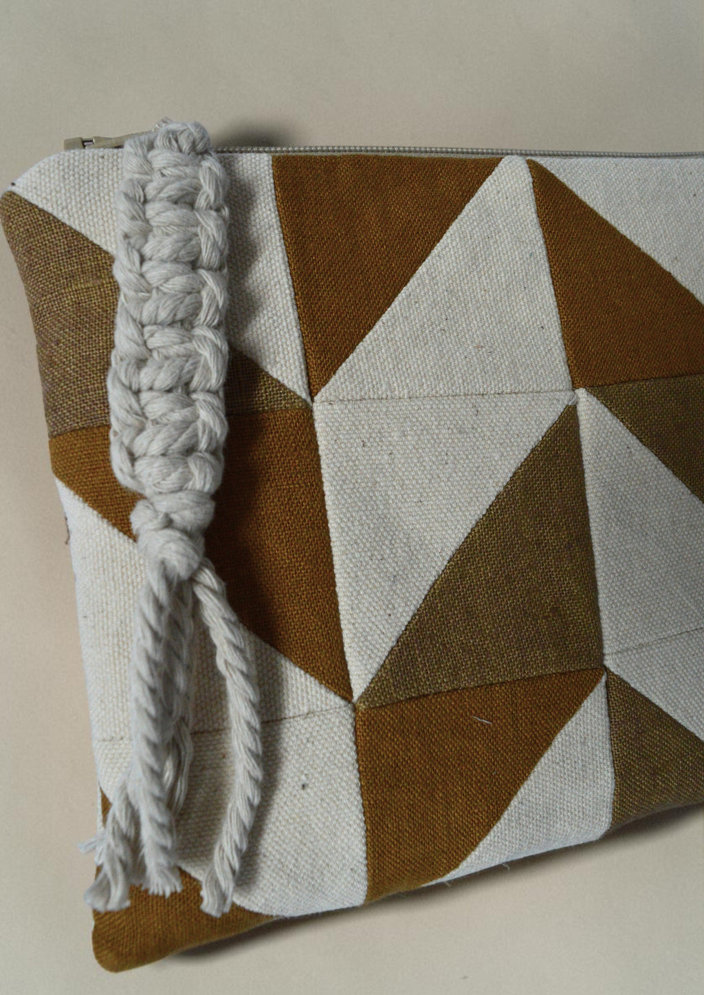 Quilted Travel Pouch Set | Linen Cosmetic Bag Set