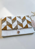Earthy tones Quilted Laptop Sleeve | Handmade Linen Patchwork Laptop Case