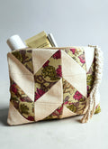 Floral Patchwork Quilted Cosmetic Pouch