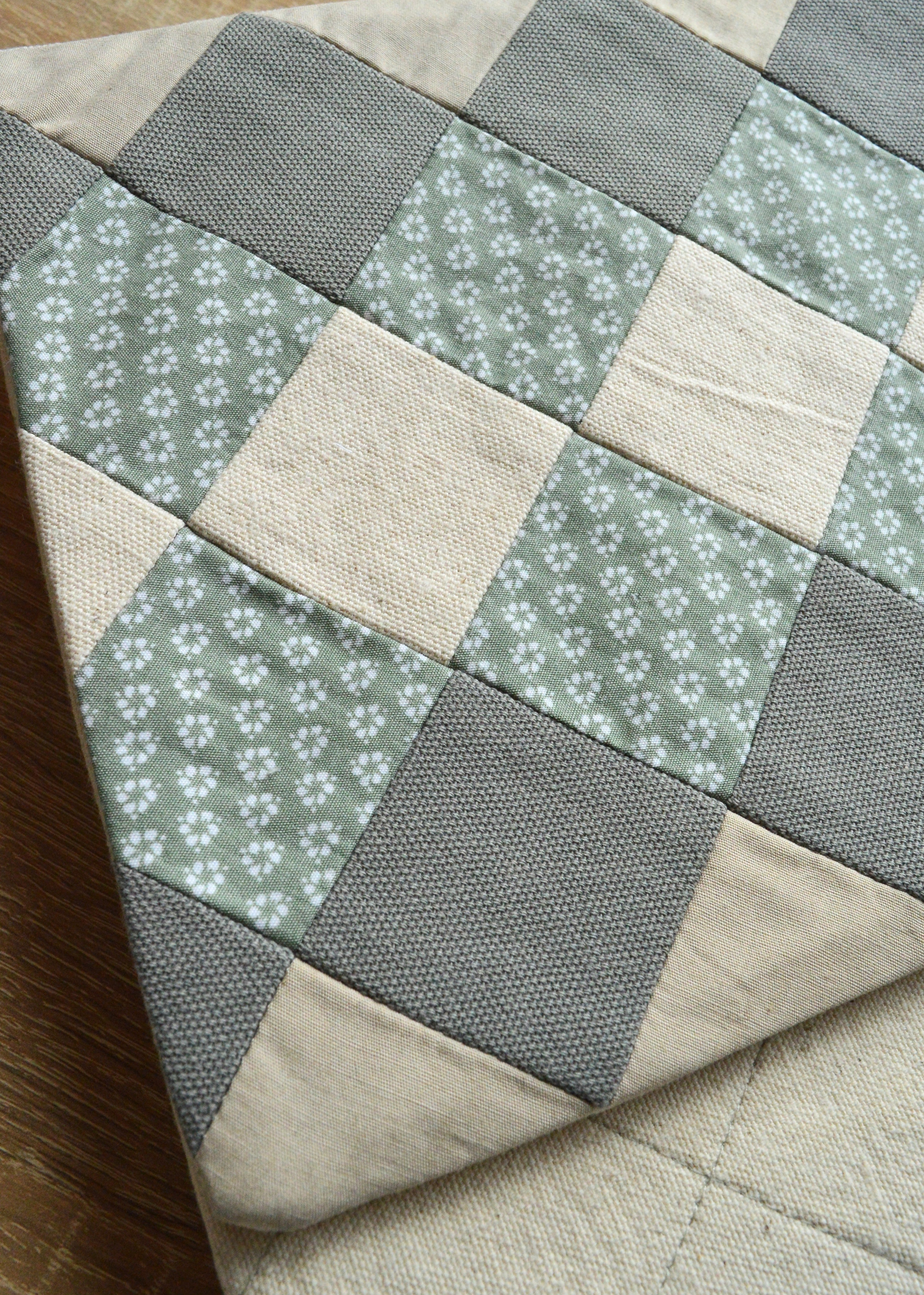 Sage Green Geometric Patchwork Laptop Sleeve 13 14 inch